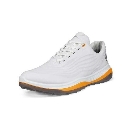 Chaussures Hommes Ecco Golf LT1 2024, Blanc/Orange