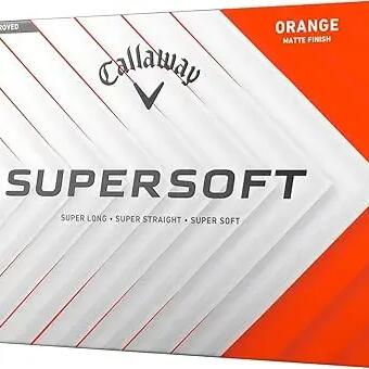 Callaway New Supersoft 25, Colored Golf Balls, Orange