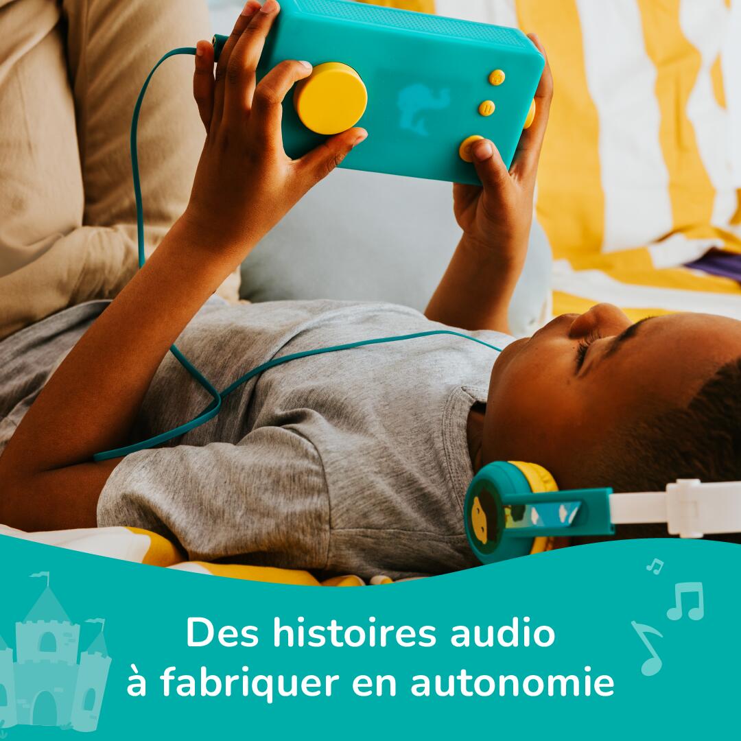 Lunii - Ma Fabrique à Histoires Verte avec Coque Odile Jaune 2/6