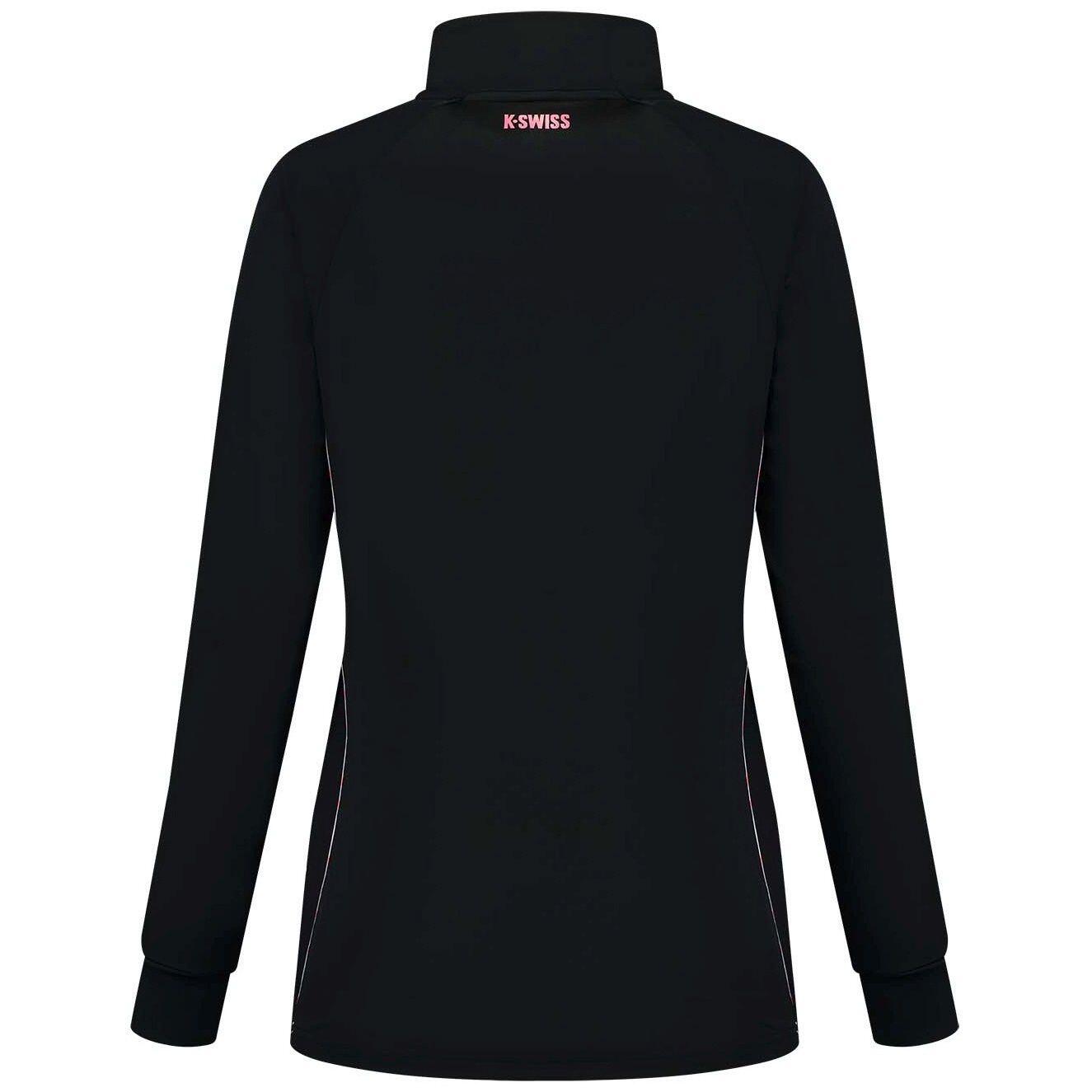 Chaqueta de tenis y pádel mujer CHANDAL HYPERCOURT 4 K-Swiss negro 2/2