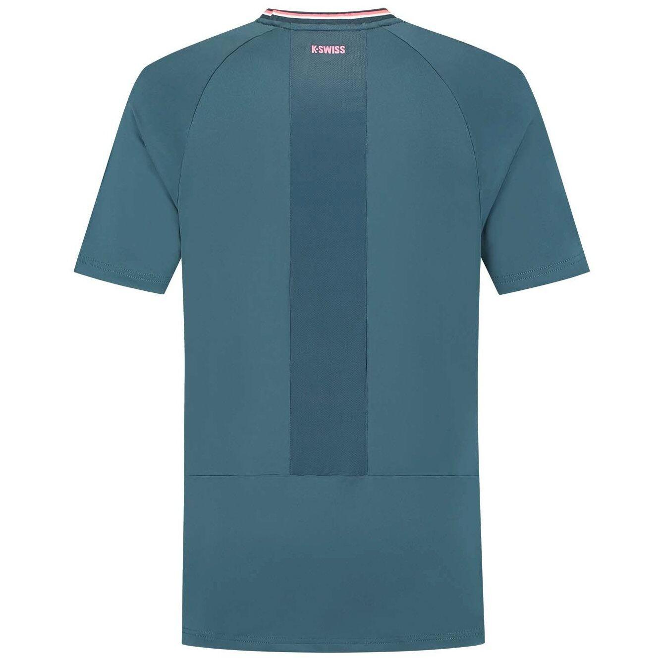 Camiseta de tenis y pádel hombre HYPERCOURT MESH CREW 4 K-Swiss azul 2/2