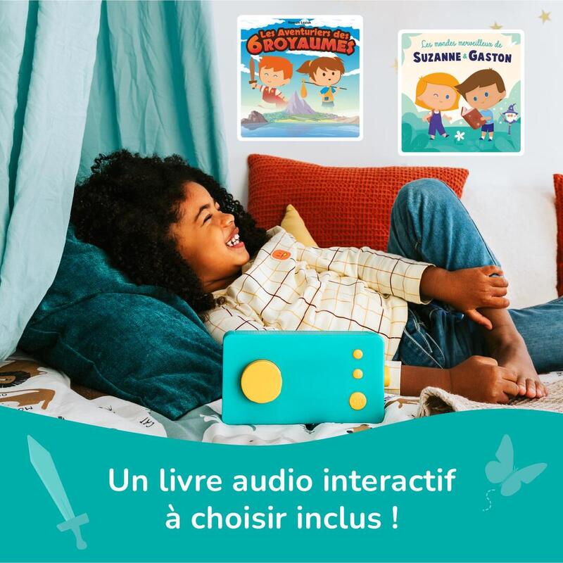 Lunii - Pack de Voyage Ma Fabrique à Histoires Verte et Casque Octave