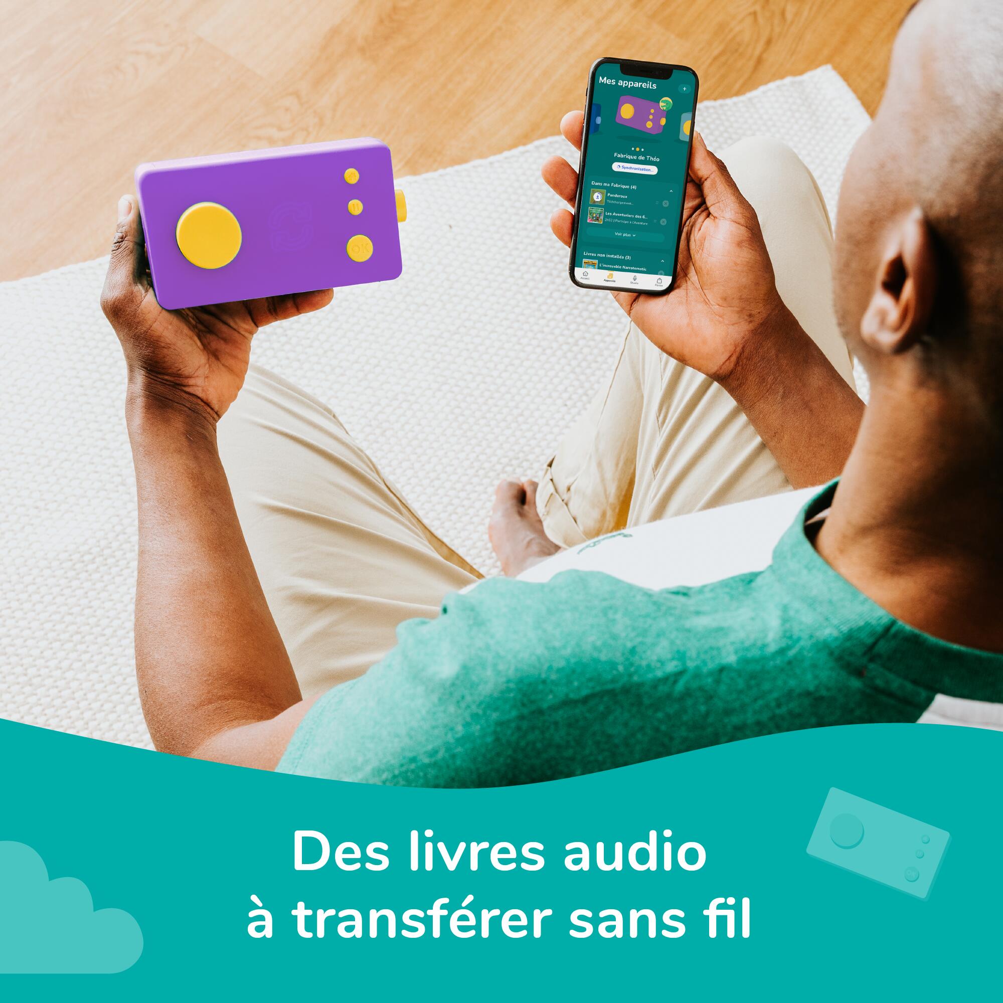 Lunii – Fabrique à Histoires violette avec coque assortie 4/6