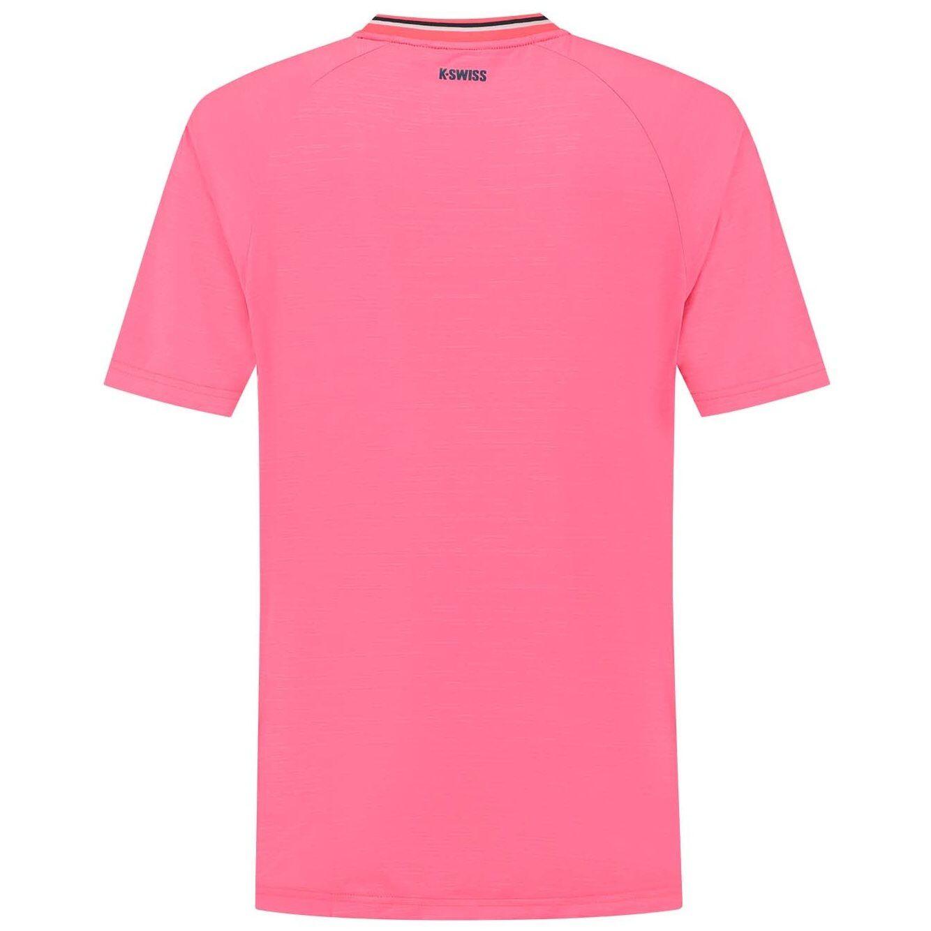 Camiseta de tenis y pádel hombre HYPERCOURT MELANGE 3 K-Swiss rosa 2/2