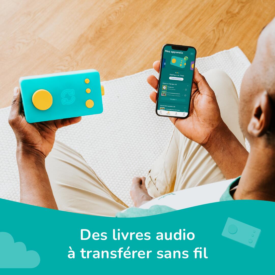 Lunii - Ma Fabrique à Histoires Verte avec Coque Odile Jaune 4/6