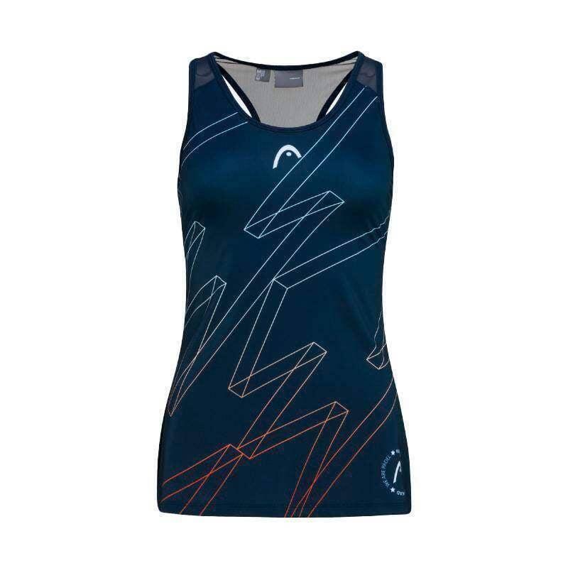 Camiseta Head Play Print Padel Azul Oscuro Mujer 1/5