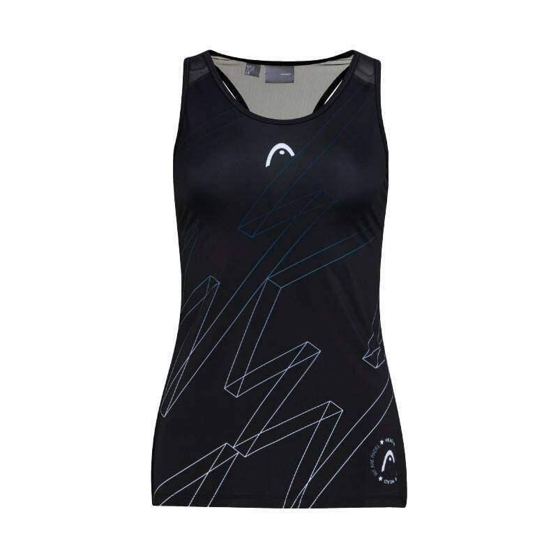 Camiseta Head Play Print Padel Negro Mujer 5/5