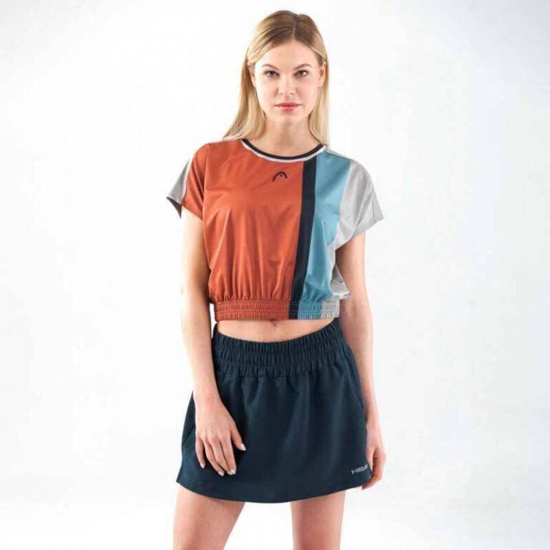 Cabeça Crop Top T-shirt Coral Mulheres 3/6