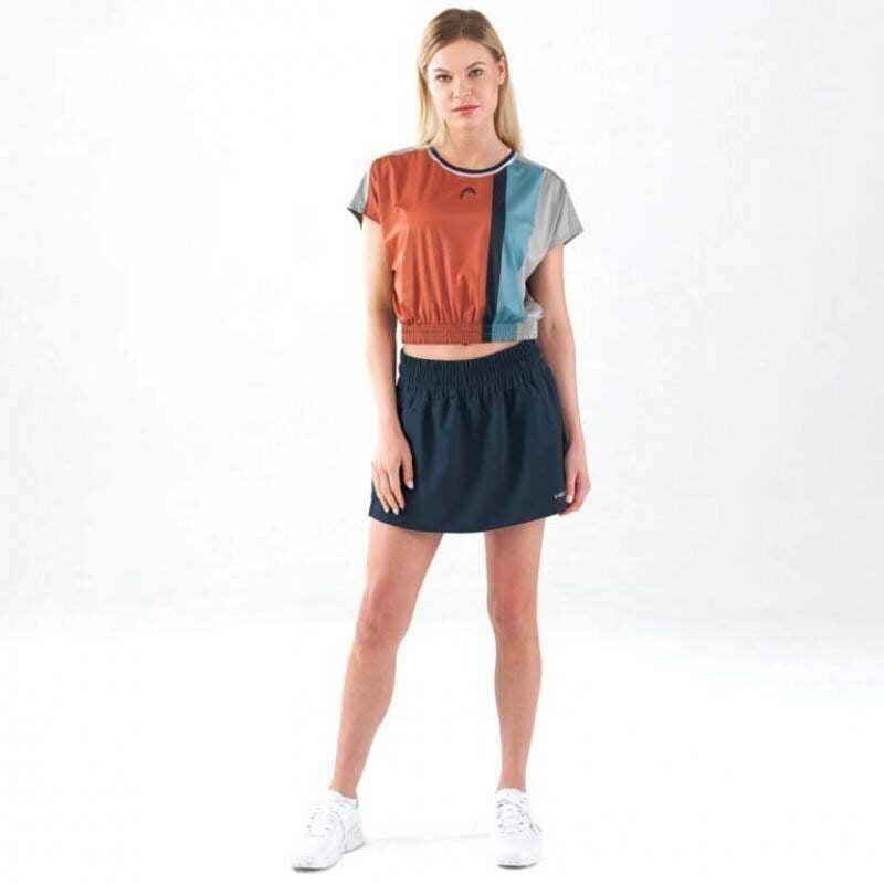 Cabeça Crop Top T-shirt Coral Mulheres 4/6