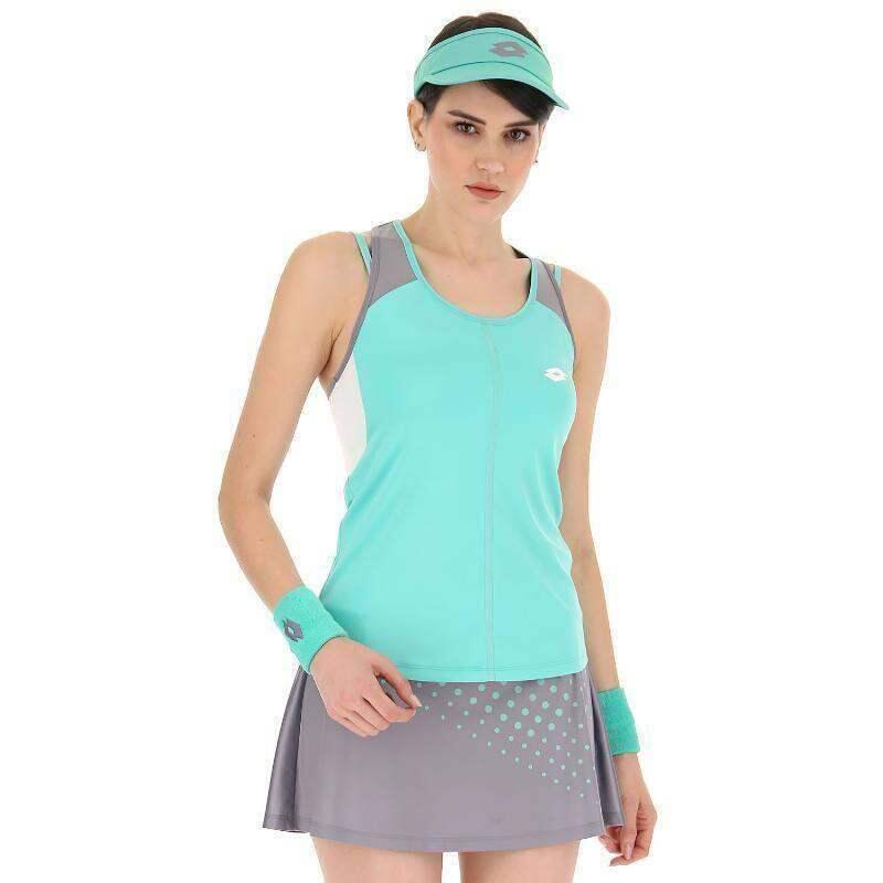Camiseta Lotto Top IV Verde Turquesa Gris Mujer 2/5