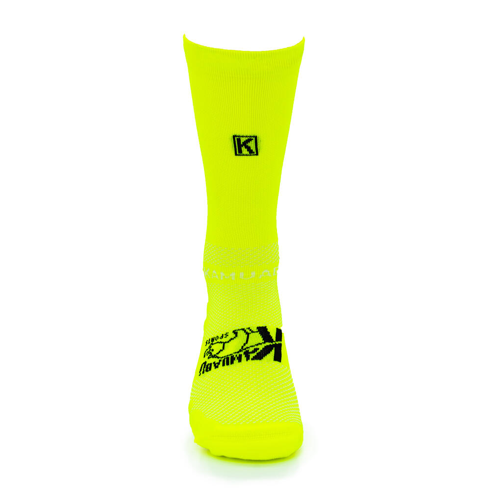 Calcetines running unisexos KAMUABU - Amarillo 4/4