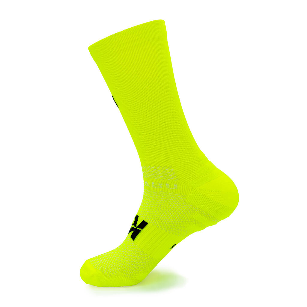 Calcetines running unisexos KAMUABU - Amarillo 3/4