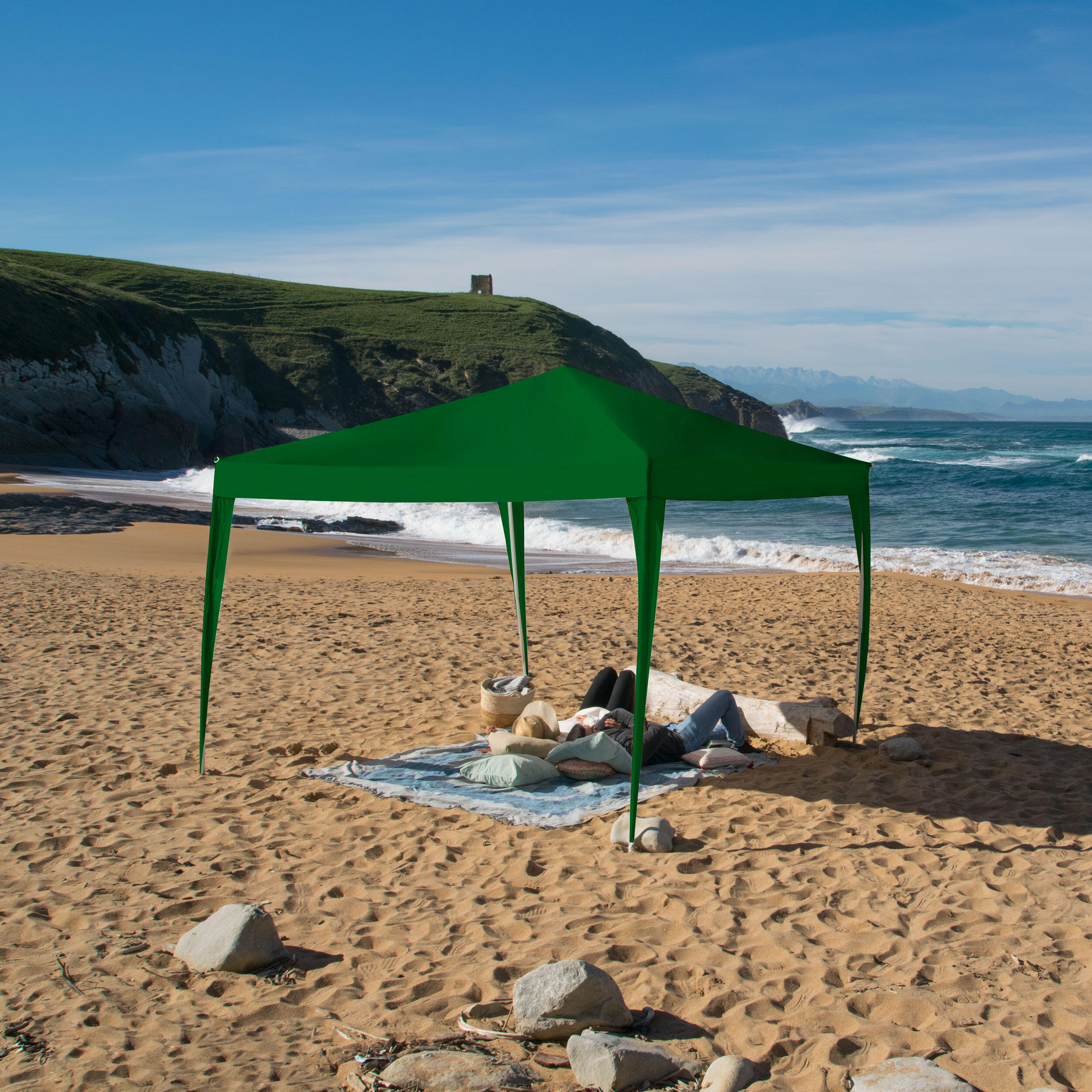 Tente pliable 3x3 m Classic Green - Imperméable - Vent 5/7