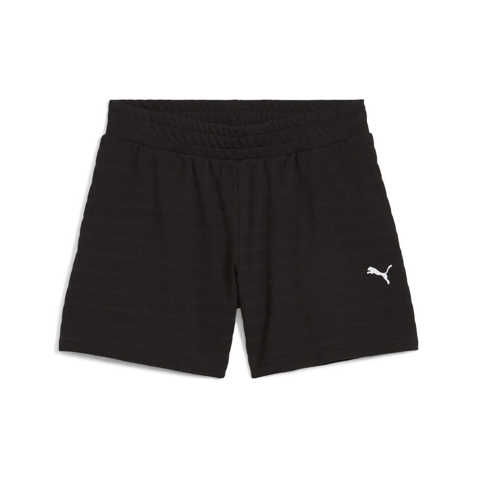 Damskie strukturalne szorty ESS ELEVATED 5"  z wysokim stanem PUMA Black