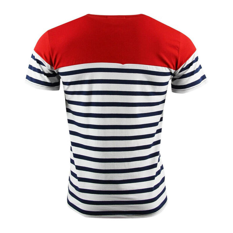 T-shirt Marinière Tricolore Rouge Religion Rugby