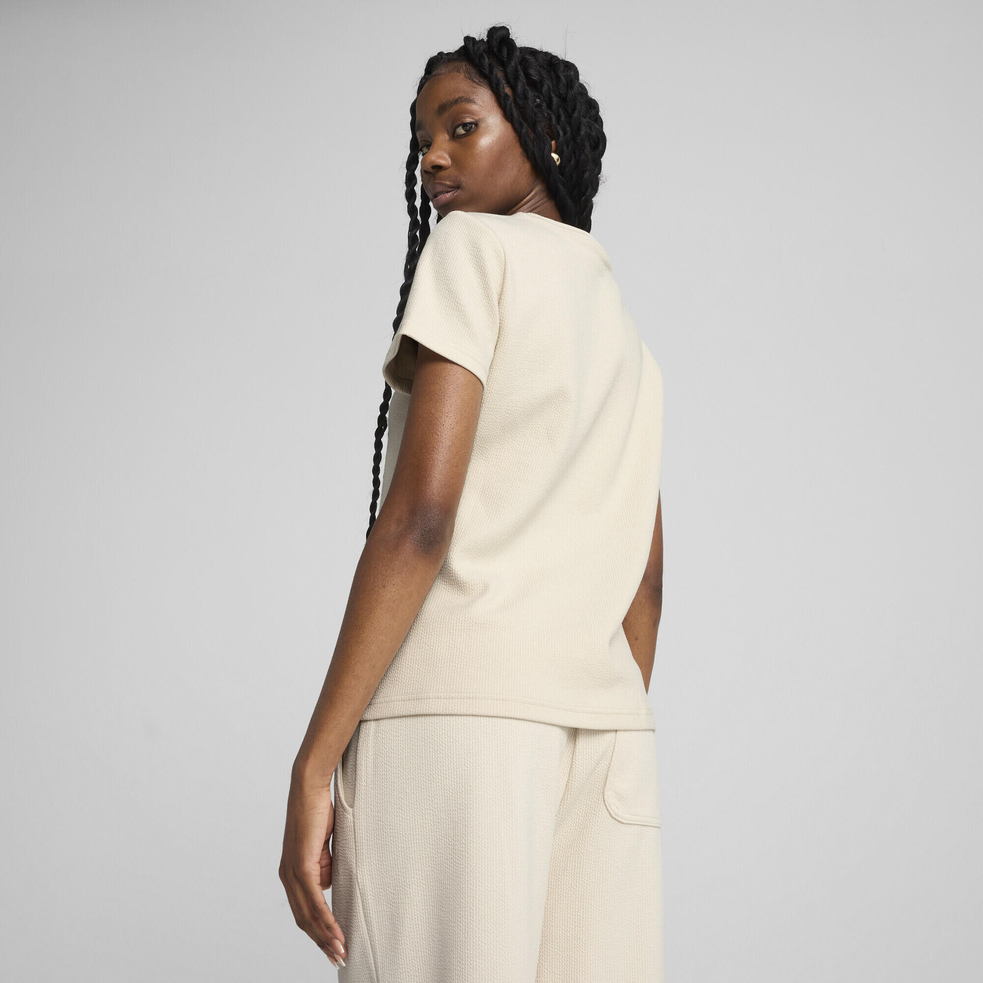 Camiseta Mulher Texturizada Her PUMA Alpine Snow White 3/7