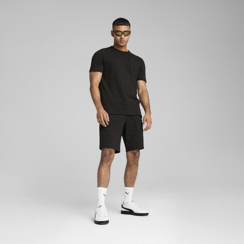 Tricou Bărbați Design Texturat Essentials Albastru Liniștitor PUMA Black