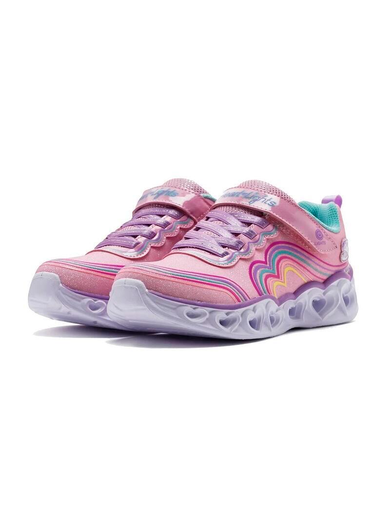 Tênis para Meninas Skechers Heart lights-retro Multicolor 7/7