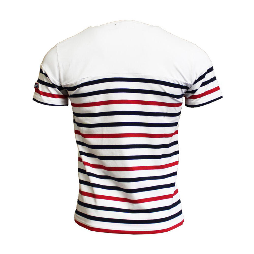 T-shirt Driekleurige Marinière Wit Religion Rugby 2/3