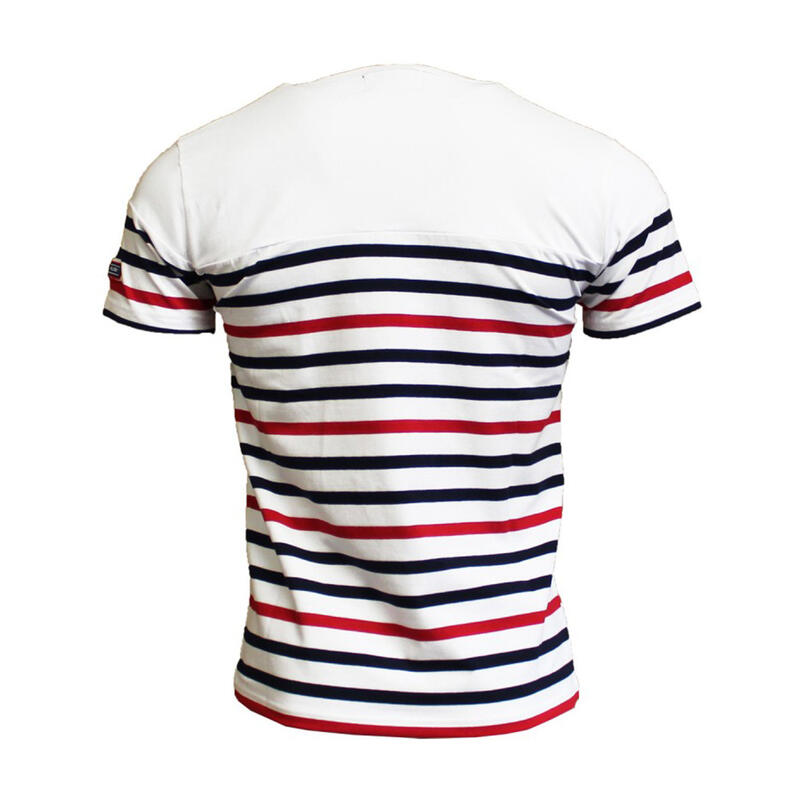 T-shirt Marinière Tricolore Blanc Religion Rugby