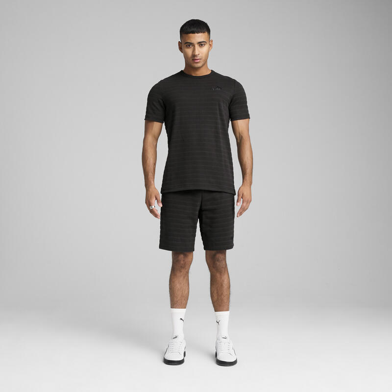 Tricou Bărbați Design Texturat Essentials Albastru Liniștitor PUMA Black