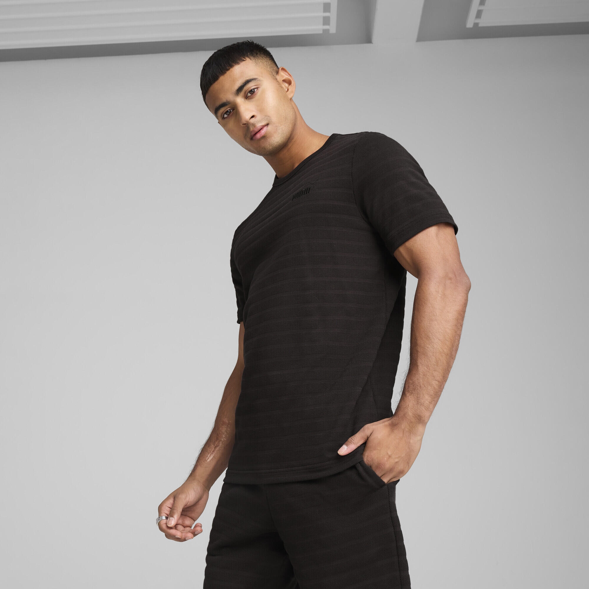 T-shirt structuré Essentials Elevated PUMA Black 2/7