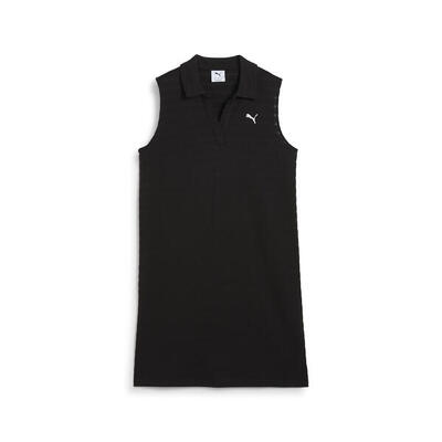 ESS ELEVATED Strukturiertes ärmelloses Relaxed Fit Kleid Damen PUMA Black