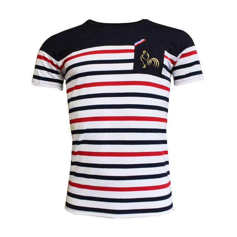 T-shirt Marinière Tricolore Marine Religion Rugby
