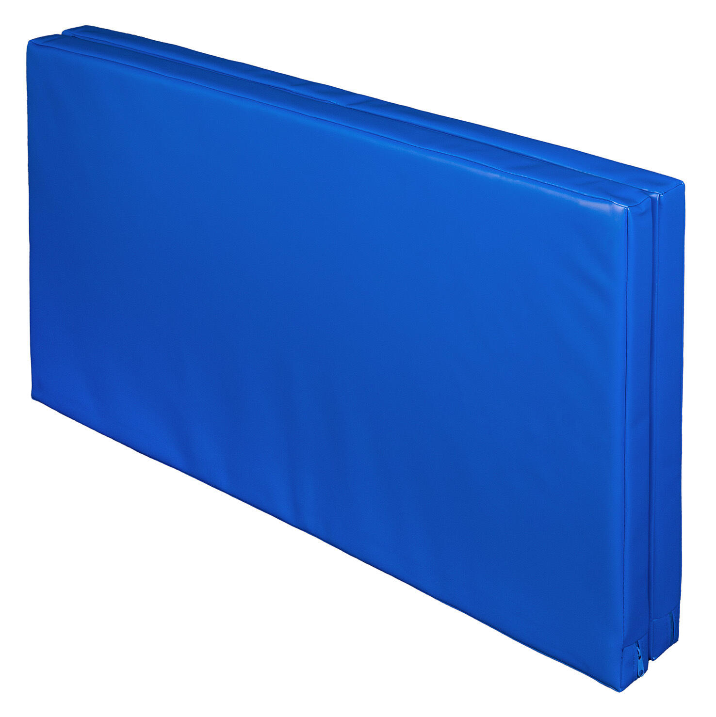 Materac dwuczęściowy z rzepami UNDERFIT 130 x 120 x 6 cm twardy niebieski 4/7