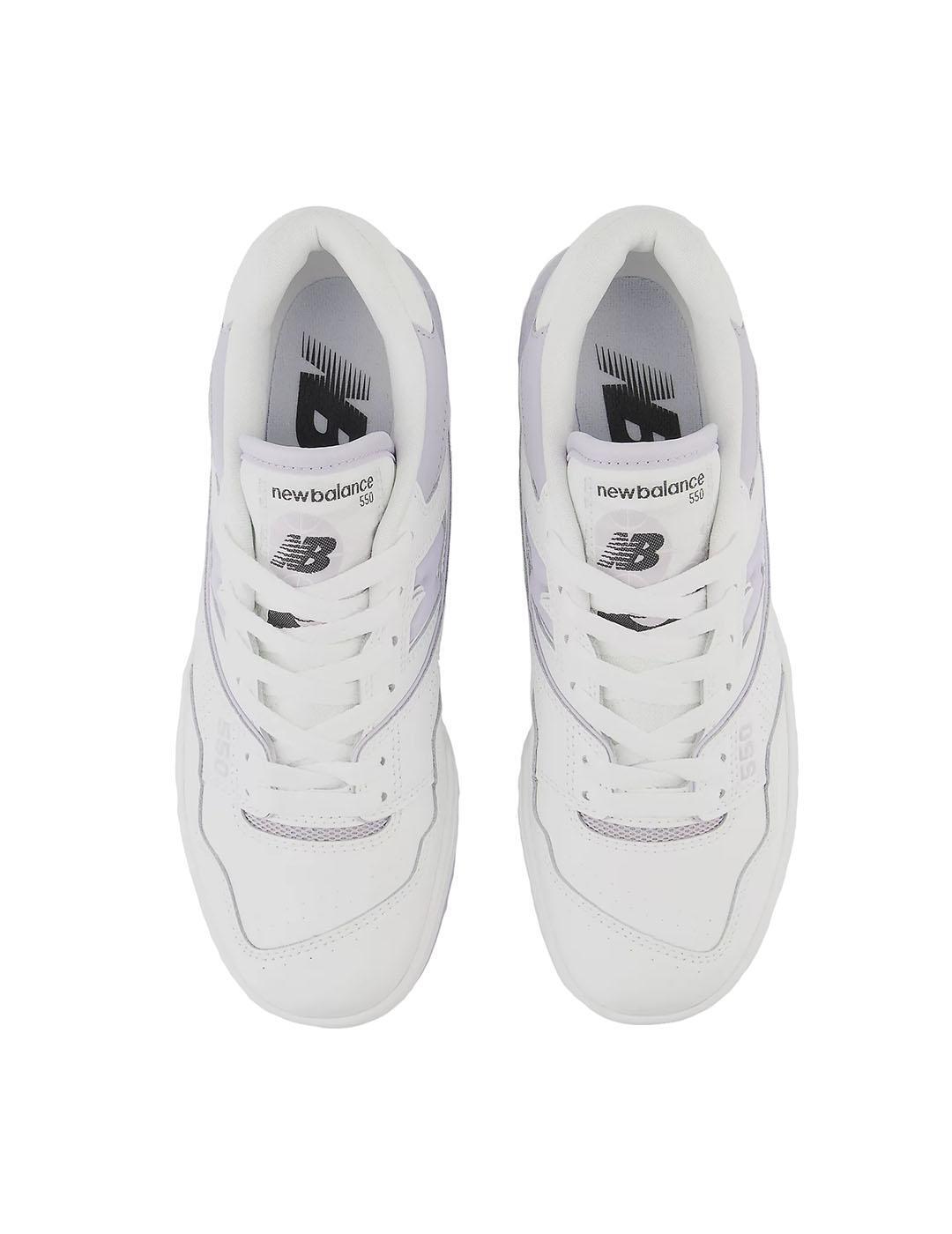 New Balance 550 Weiß-Lila Damen 4/7