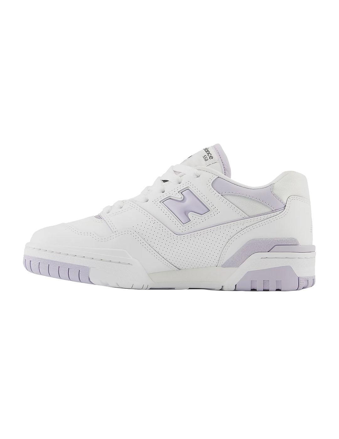 New Balance 550 Weiß-Lila Damen 2/7