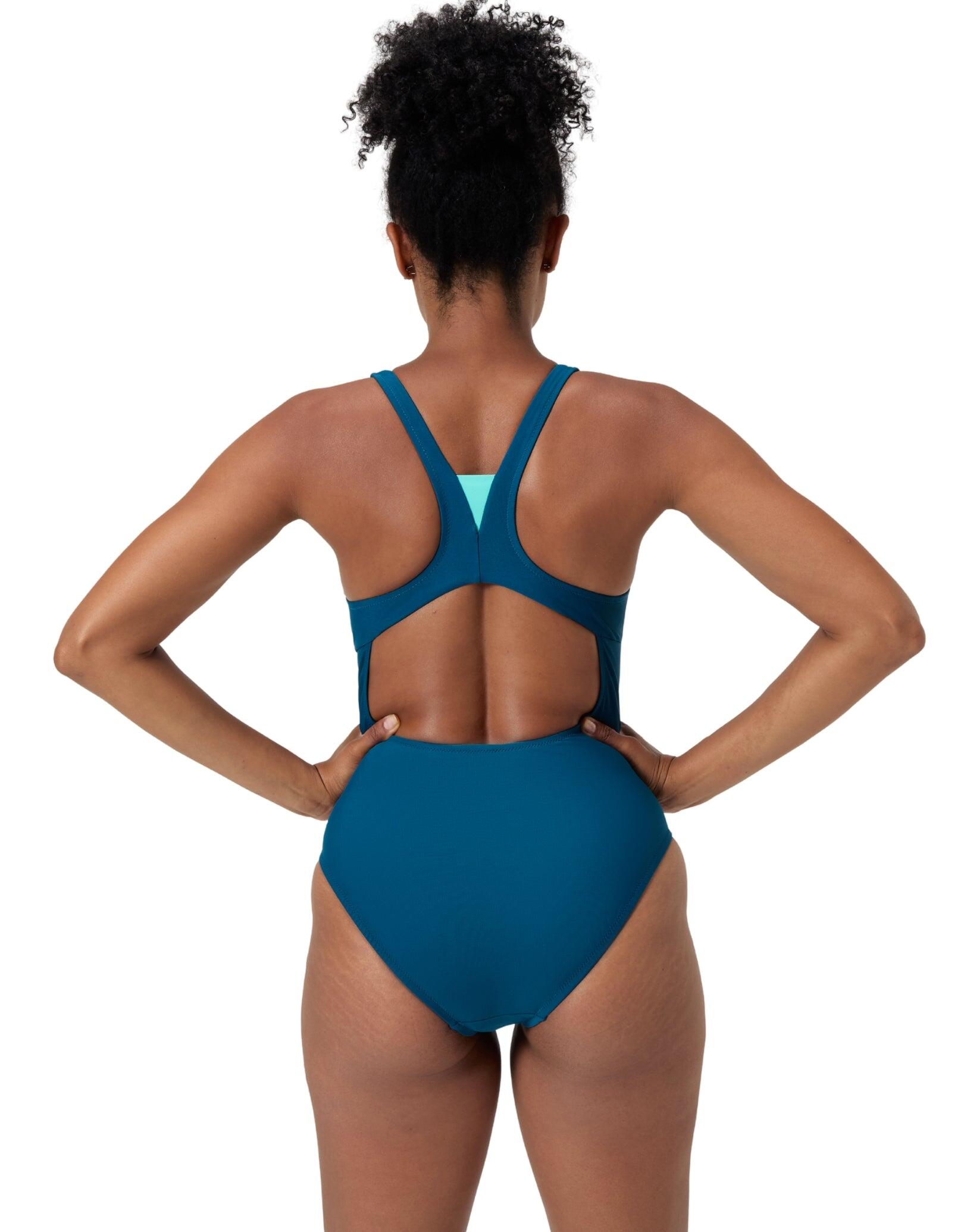 Strój kąpielowy jednoczęściowy damski na basen Speedo Solid High Neck 2/7