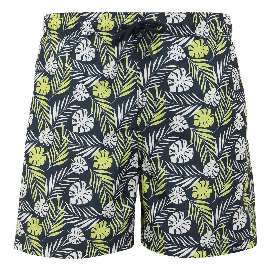 Mens Loras Leaf Swim Shorts (Navy)