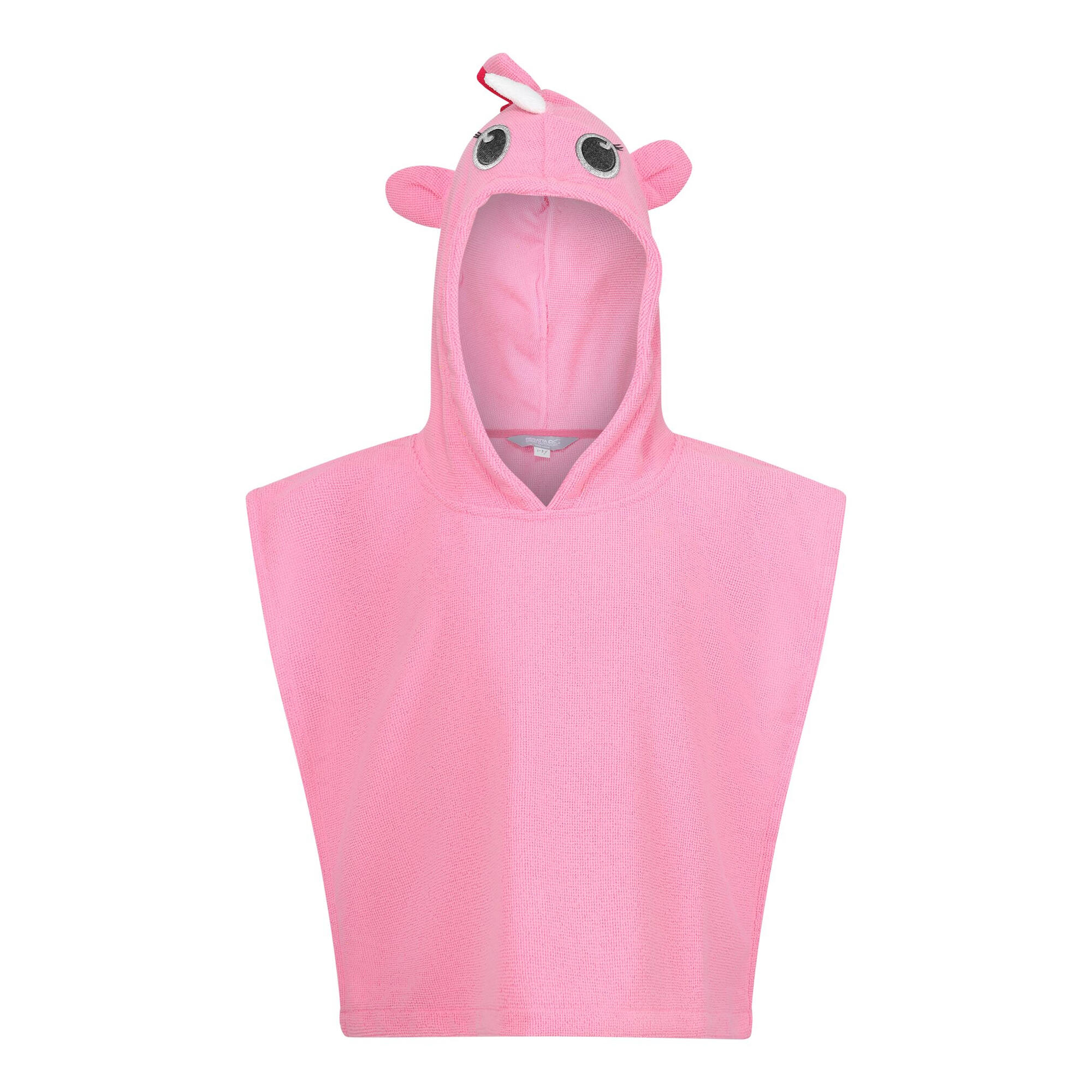 Toalha com capuz Luna, o unicórnio, para crianças Doce Rosa