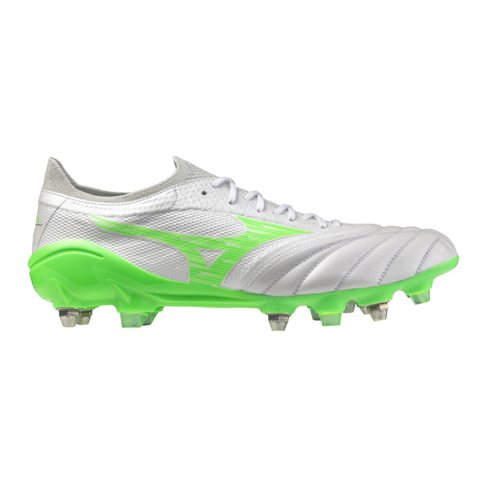 Sapatos com Cravos Mizuno Morelia Neo IV Beta Elite Mix SG Branco 1/6