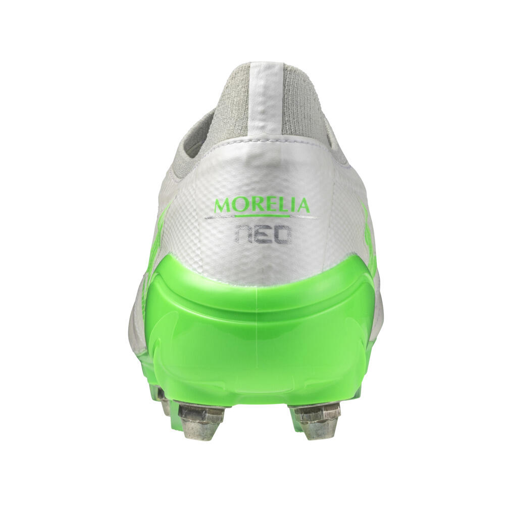 Sapatos com Cravos Mizuno Morelia Neo IV Beta Elite Mix SG Branco 3/6