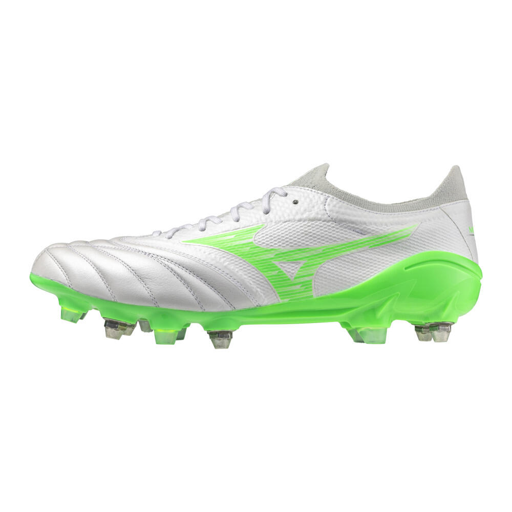 Sapatos com Cravos Mizuno Morelia Neo IV Beta Elite Mix SG Branco 2/6