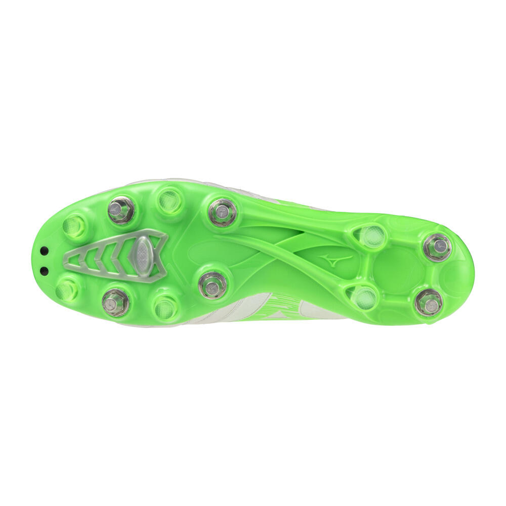 Sapatos com Cravos Mizuno Morelia Neo IV Beta Elite Mix SG Branco 5/6