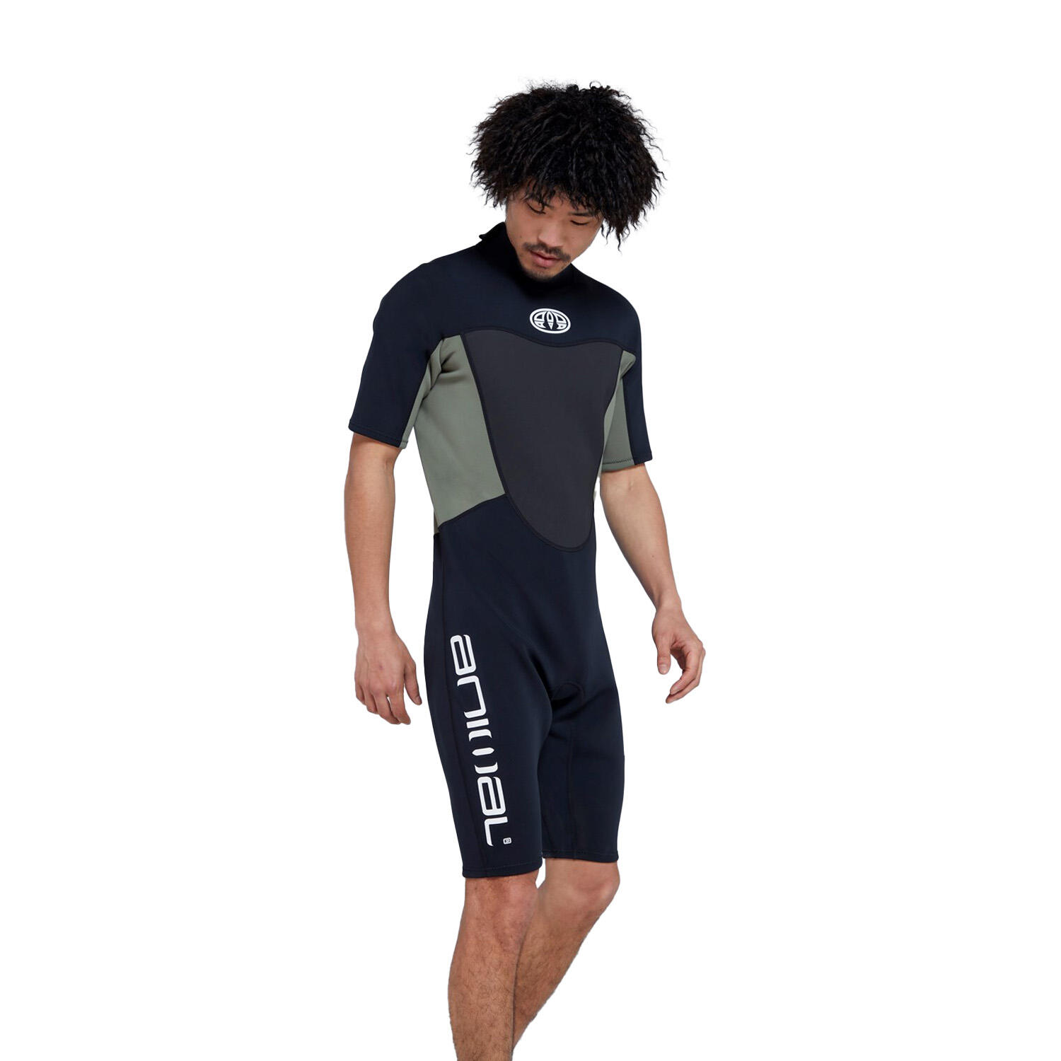 Mens Slater Short Wetsuit (Black) 4/4