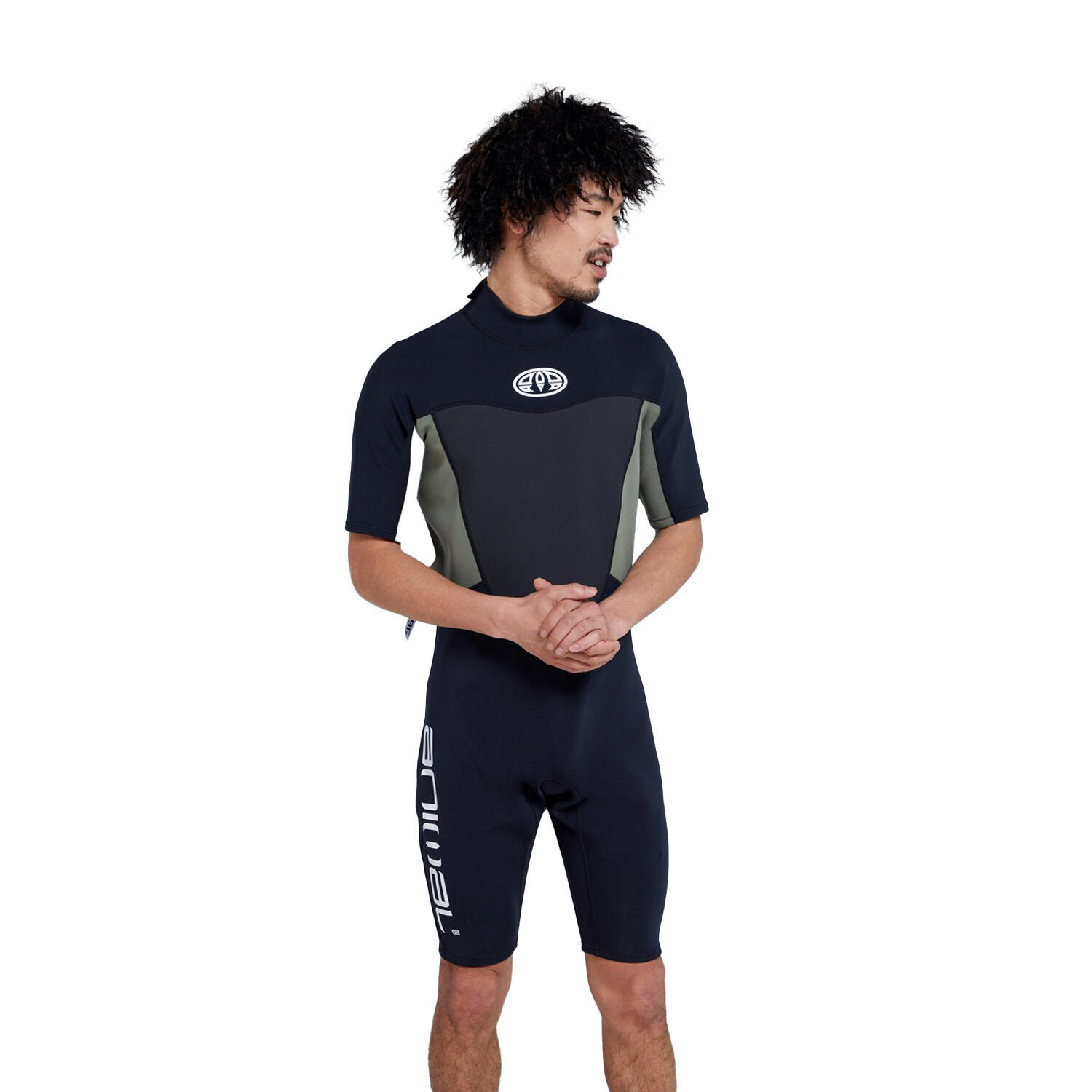 Mens Slater Short Wetsuit (Black) 1/4