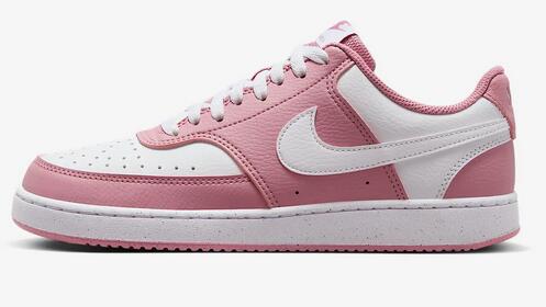 Scarpe donna nike court vision low next nature - bianco/rosa