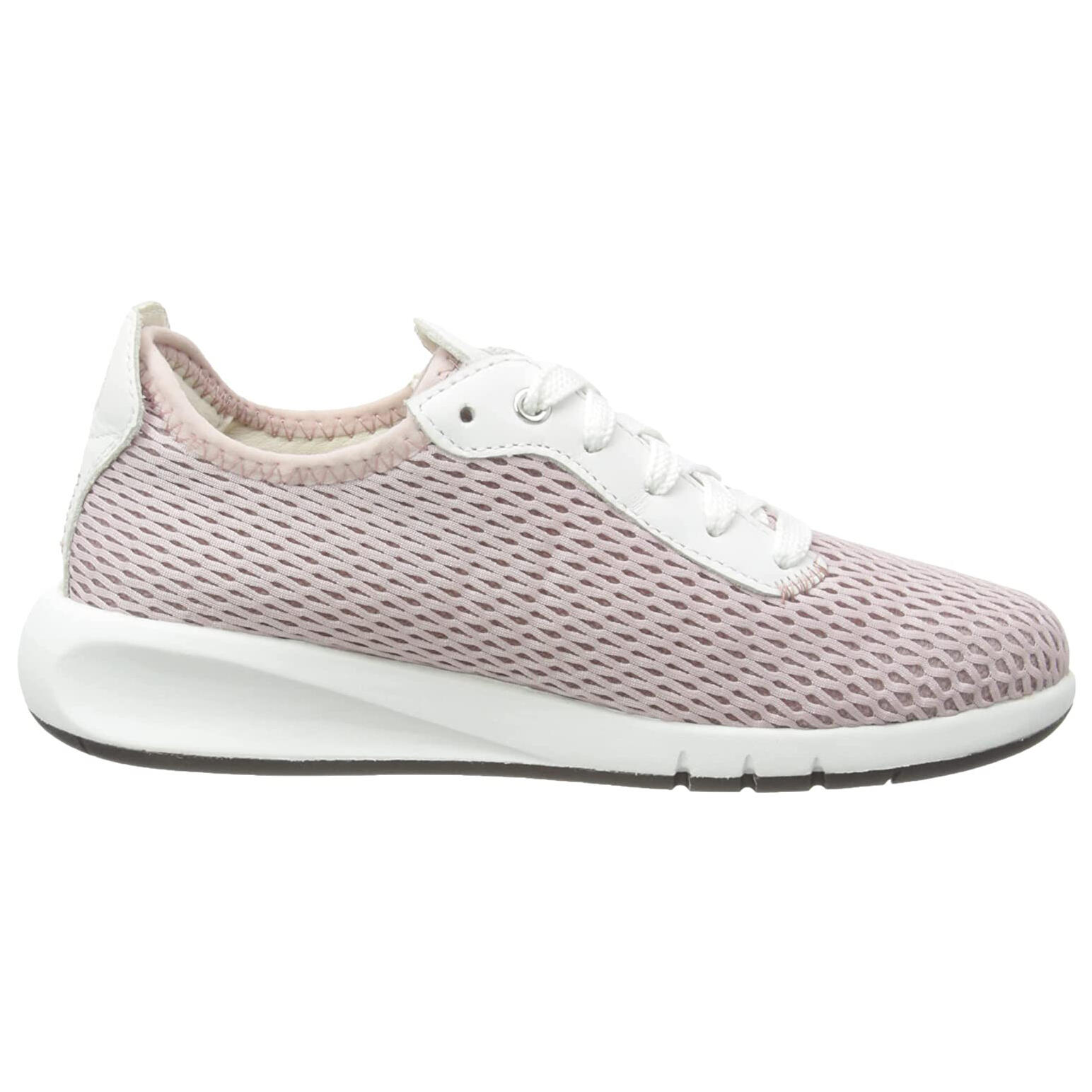 Womens/Ladies Aerantis Leather Trainers (Antique Rose/White) 3/4