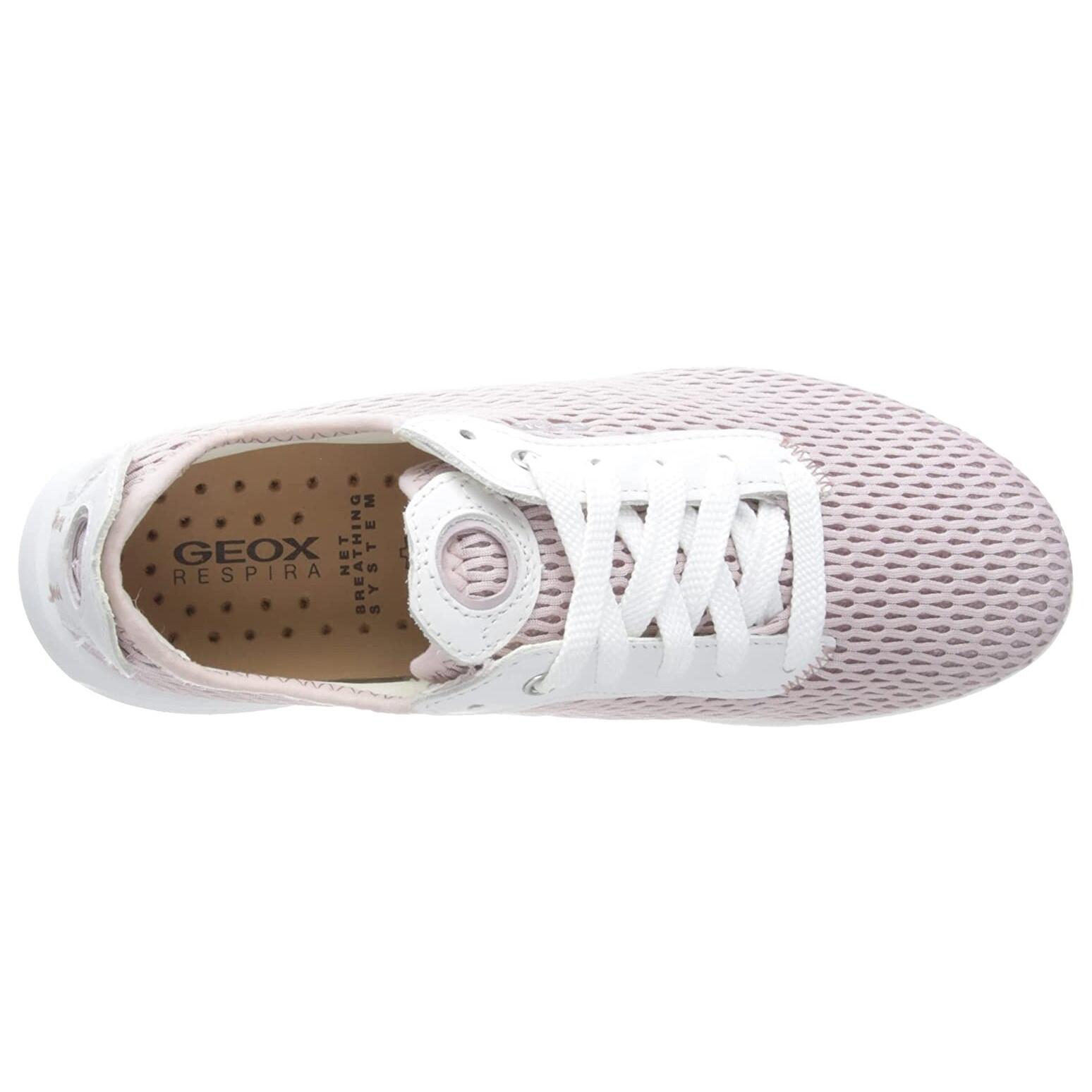 Womens/Ladies Aerantis Leather Trainers (Antique Rose/White) 4/4