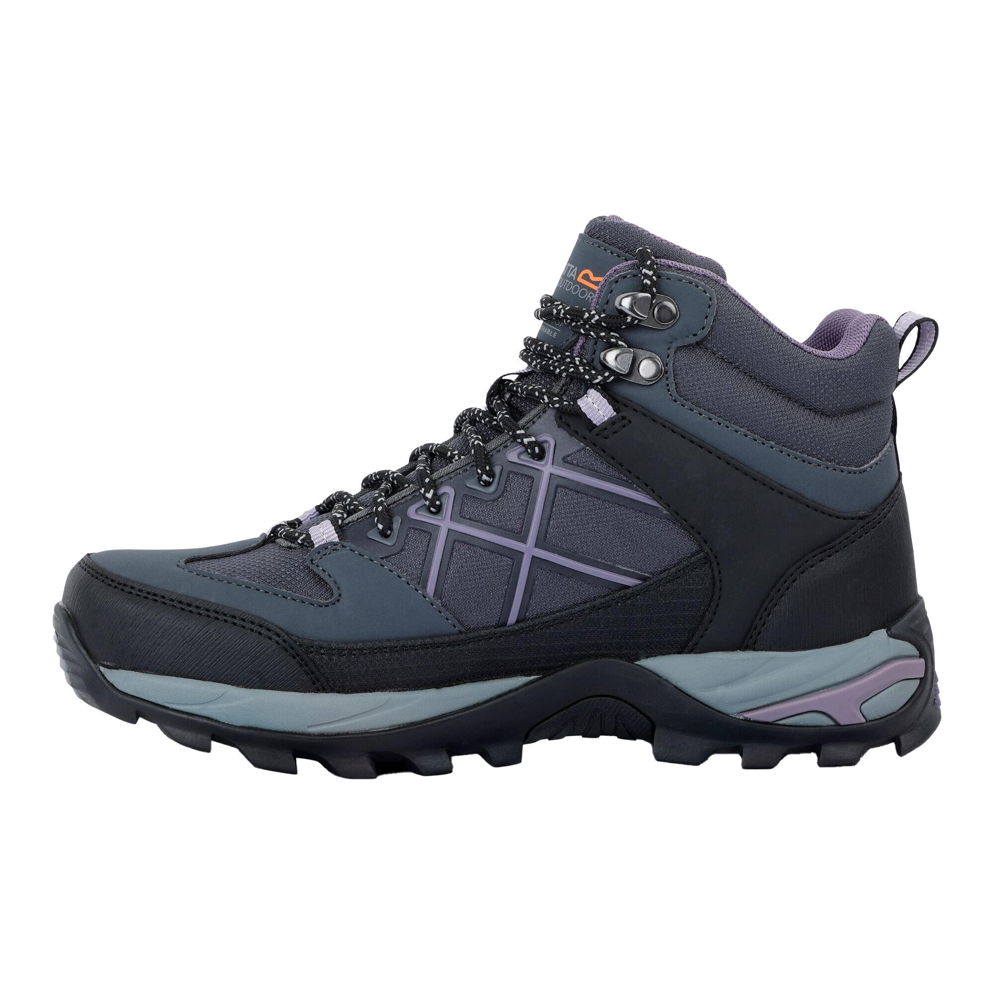 Bottines De Marche SAMARIS Femme (Gris Phoque / Parme) 3/5