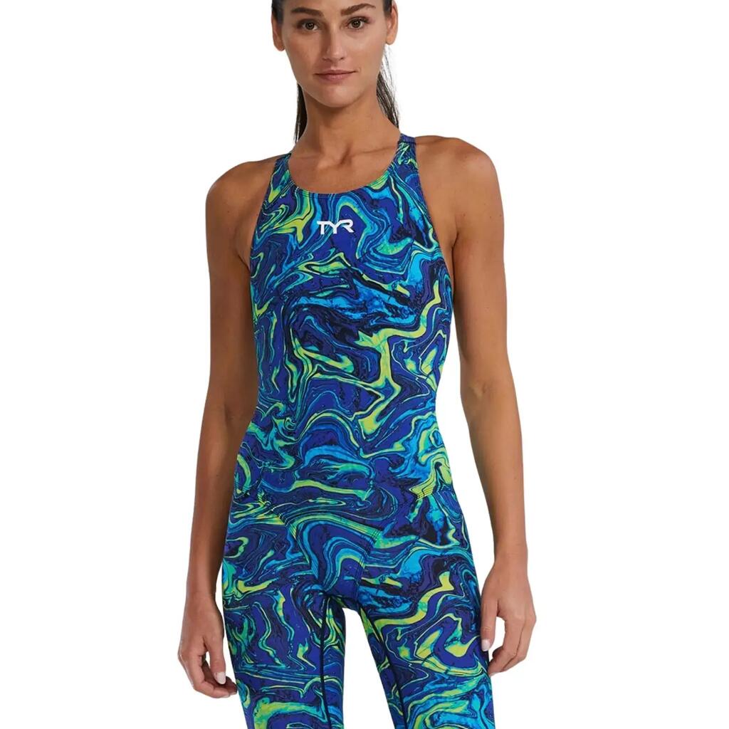 TYR Thresher Hyperblitz Open Back Kneeskin Limited Edition - Blue/Green
