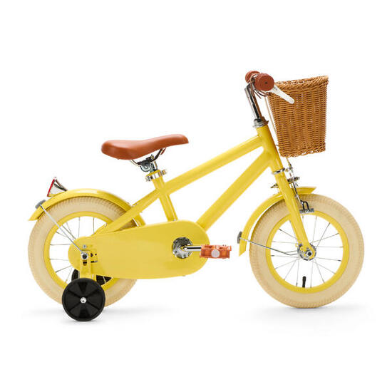 Generation Retro 12 pollici Giallo – Bicicletta per Bambini con Cestino