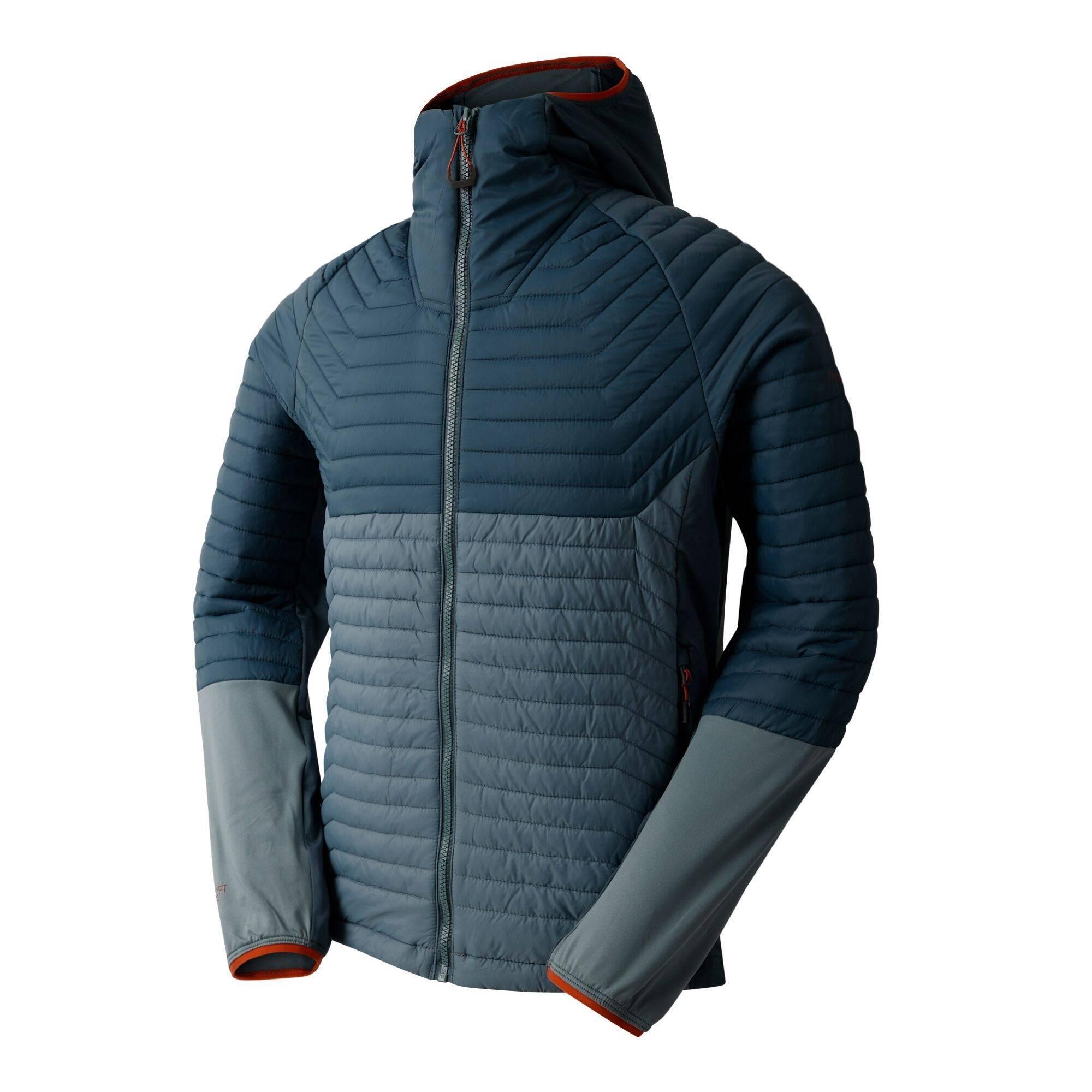 Mens Descending II Hybrid Jacket (Stormy Weather/Lead Grey) 3/4