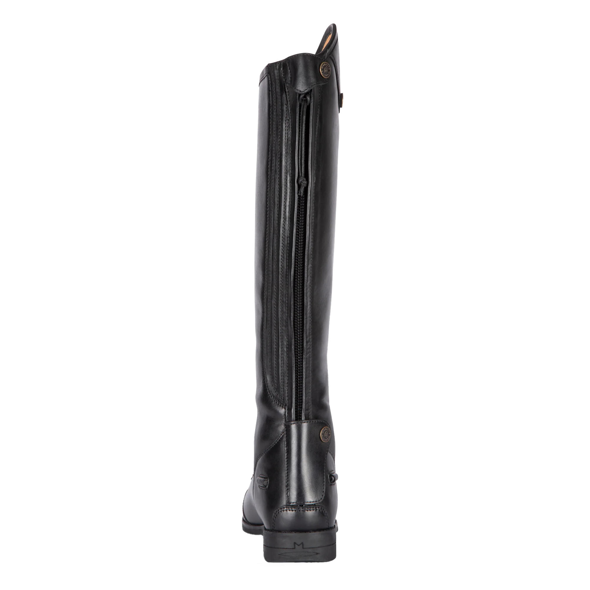 Mens Ortona Leather Long Riding Boots (Black) 2/6