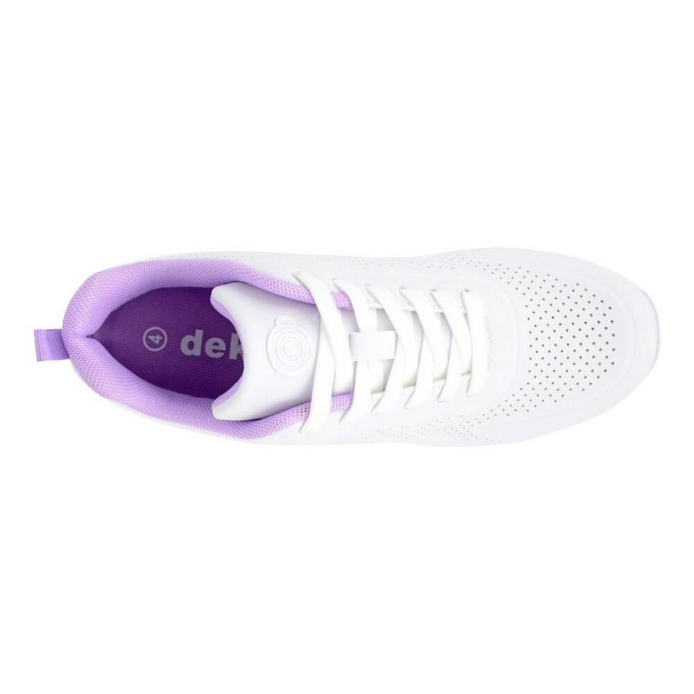 Womens/Ladies Fluke Lace Up Bowling Shoes (White/Lilac) 2/3