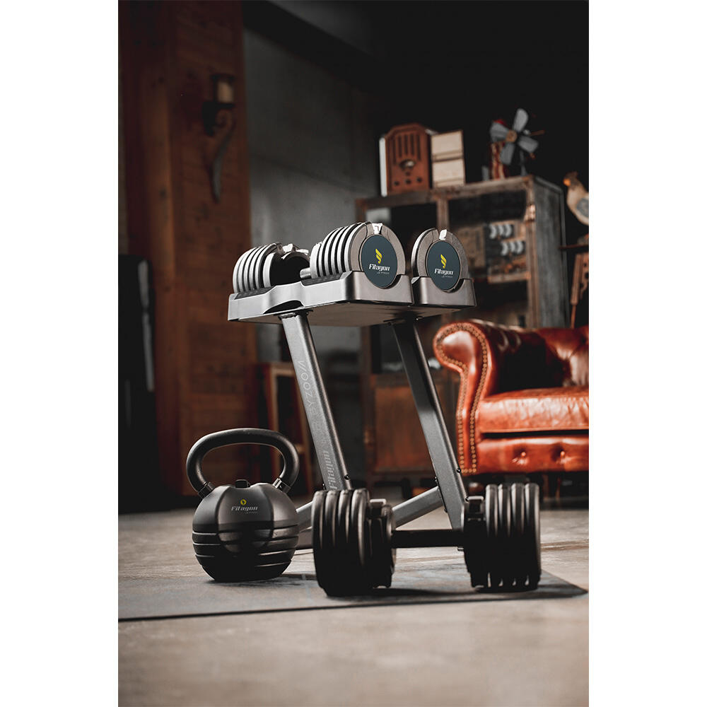 Fitagon Hantelständer Flex für 25g Schwarz 4/4